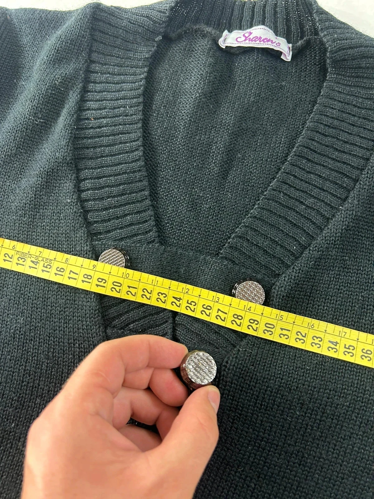 Cardigan vintage estilo Sharon’s rétro Y2k 50% lâna tamanho único – photo 10